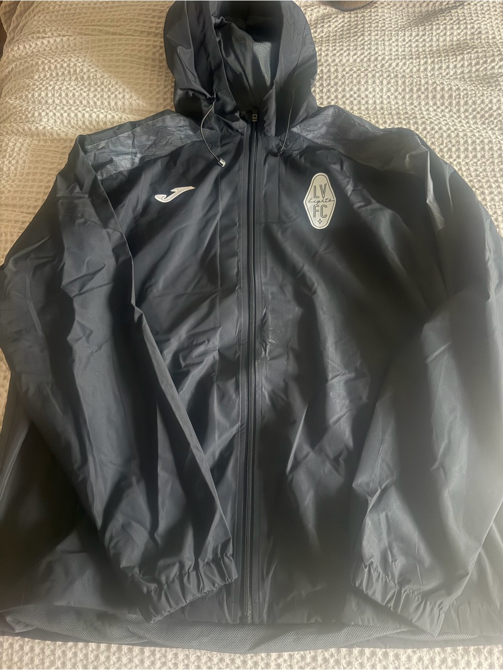 LVFC Black Hooded Rain Jacket